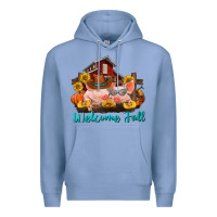 Colony Blue Welcome fall pigs Premium Hoodie - RanaPortraitStore