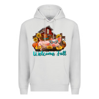 Dove Grey Welcome fall pigs Premium Hoodie - RanaPortraitStore