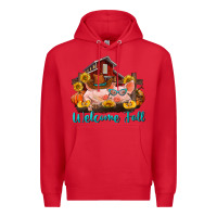 Red Welcome fall pigs Premium Hoodie - RanaPortraitStore