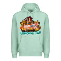 Seafoam Welcome fall pigs Premium Hoodie - RanaPortraitStore