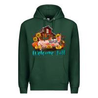 Sports Green Welcome fall pigs Premium Hoodie - RanaPortraitStore