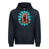 Navy Gemstone Lady Of Guadalupe Urban Hoodie - RanaPortraitStore