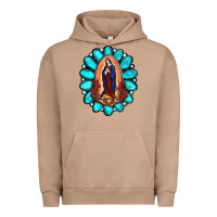Pigment Burro Gemstone Lady Of Guadalupe Urban Hoodie - RanaPortraitStore