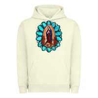 Pigment Pistachio Gemstone Lady Of Guadalupe Urban Hoodie - RanaPortraitStore