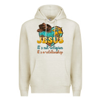 Oatmeal Heather jesus it s not religion it s a relationship Premium Hoodie - texasbilliewilder