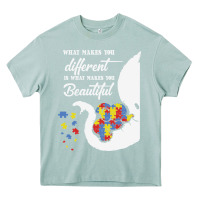 Arona Autism Different Makes You Beautiful Heavy Core Tee - CowhideDigitalArt