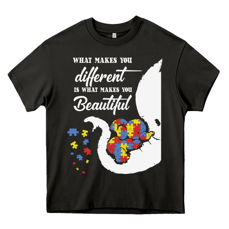 Autism Different Makes You Beautiful Heavy Core Tee by CowhideDigitalArt | Teevron