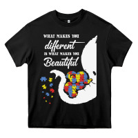Black Autism Different Makes You Beautiful Heavy Core Tee - CowhideDigitalArt