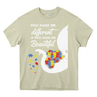 Mossy Autism Different Makes You Beautiful Heavy Core Tee - CowhideDigitalArt