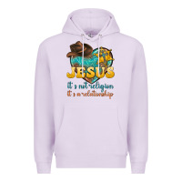 Lilac jesus it s not religion it s a relationship Premium Hoodie - texasbilliewilder