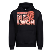 Black i fought for my life and i won uterine cancer peac Urban Hoodie - texasbilliewilder