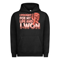 Pigment Black i fought for my life and i won uterine cancer peac Urban Hoodie - texasbilliewilder