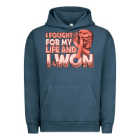 Pigment Midnight Navy i fought for my life and i won uterine cancer peac Urban Hoodie - texasbilliewilder