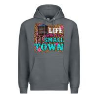 Rock life is better in a small town Premium Hoodie - texasbilliewilder