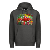 Charcoal Heather merry christmas truck Premium Hoodie - Zillion Design Studio