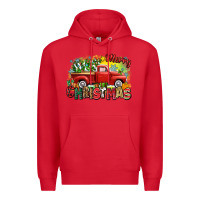 Red merry christmas truck Premium Hoodie - Zillion Design Studio