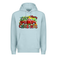 Blue Mist merry christmas truck Premium Hoodie - Zillion Design Studio