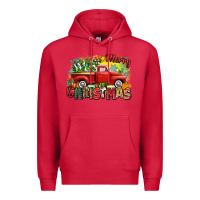 Cardinal merry christmas truck Premium Hoodie - Zillion Design Studio