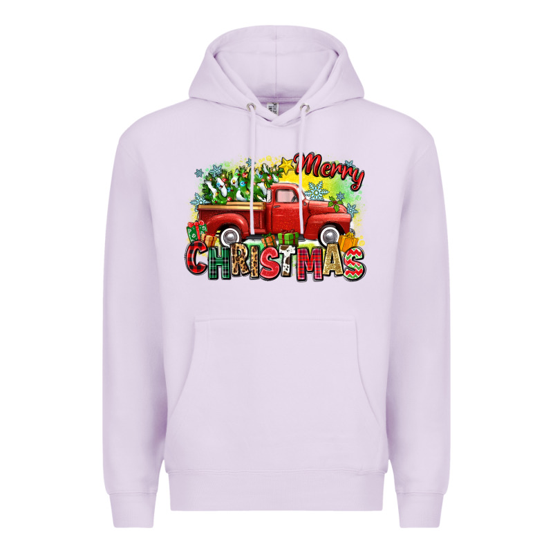 Merry Christmas Truck Premium Hoodie by Zillion Design Studio | Teevron