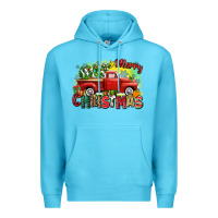 Ocean Blue merry christmas truck Premium Hoodie - Zillion Design Studio