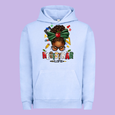Registrar Life Afro Messy Bun Urban Hoodie Designed By Texasbilliewilder