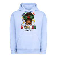 Pigment Grape Ice registrar life afro messy bun Urban Hoodie - texasbilliewilder
