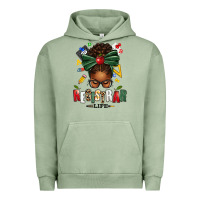 Pigment Oil Green registrar life afro messy bun Urban Hoodie - texasbilliewilder