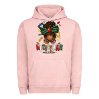 Pigment Salmon registrar life afro messy bun Urban Hoodie - texasbilliewilder