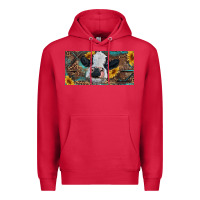 Cardinal Baby cow with sunflower and leopard Premium Hoodie - RanaPortraitStore