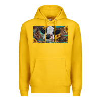 Lemon Baby cow with sunflower and leopard Premium Hoodie - RanaPortraitStore