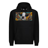Black Baby cow with sunflower and leopard Premium Hoodie - RanaPortraitStore