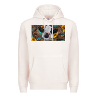 Baby Cow With Sunflower And Leopard Premium Hoodie | Teevron