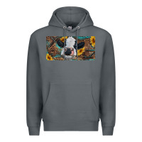 Rock Baby cow with sunflower and leopard Premium Hoodie - RanaPortraitStore