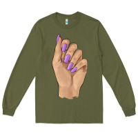 Army Green nail Long Sleeve Tee - BarkalooDesign