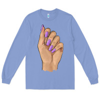 Colony Blue nail Long Sleeve Tee - BarkalooDesign