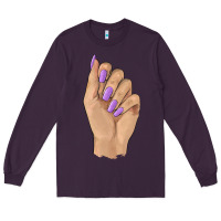Plum nail Long Sleeve Tee - BarkalooDesign