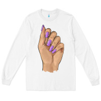 White nail Long Sleeve Tee - BarkalooDesign