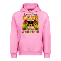 Fuchsia Pink I paused my game celebrate Juneteenth Urban Hoodie - texasbilliewilder