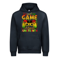 Navy I paused my game celebrate Juneteenth Urban Hoodie - texasbilliewilder