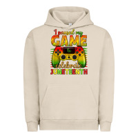 Pigment French Oak I paused my game celebrate Juneteenth Urban Hoodie - texasbilliewilder