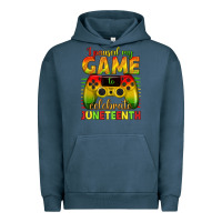 Pigment Midnight Navy I paused my game celebrate Juneteenth Urban Hoodie - texasbilliewilder