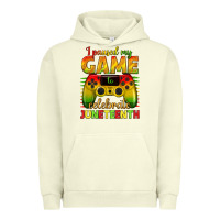 Pigment Pistachio I paused my game celebrate Juneteenth Urban Hoodie - texasbilliewilder