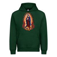 Forest Green Our Lady Of Guadalupe Urban Hoodie - RanaPortraitStore