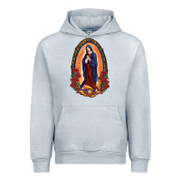 Heather Grey Our Lady Of Guadalupe Urban Hoodie - RanaPortraitStore
