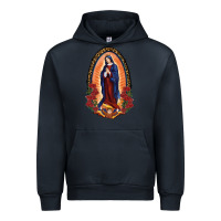Navy Our Lady Of Guadalupe Urban Hoodie - RanaPortraitStore