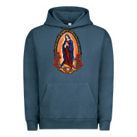 Pigment Midnight Navy Our Lady Of Guadalupe Urban Hoodie - RanaPortraitStore