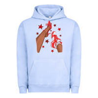Pigment Grape Ice Bright Red Afro Girl Sneakers and Heels Urban Hoodie - texasbilliewilder