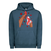 Pigment Midnight Navy Bright Red Afro Girl Sneakers and Heels Urban Hoodie - texasbilliewilder