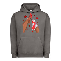 Pigment Tornado Bright Red Afro Girl Sneakers and Heels Urban Hoodie - texasbilliewilder