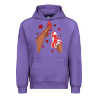 Tulip Bright Red Afro Girl Sneakers and Heels Urban Hoodie - texasbilliewilder